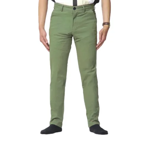 Quần Kaki Nam Dài QB396 Xanh Rêu Co Giãn