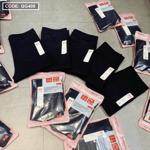 Chỗ sỉ quần Leggin nữ 2 túi sau màu đen kèm túi cao cấp