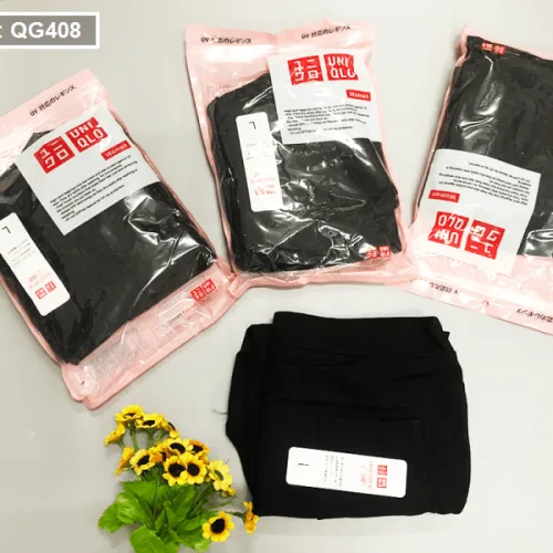 Chỗ sỉ quần Leggin nữ 2 túi sau màu đen kèm túi cao cấp
