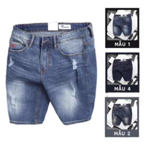 Quần Short Jeans Nam Cao Cấp Slim Fit Thêu Logo phù hợp để tham khảo khi chọn Thời trang nam