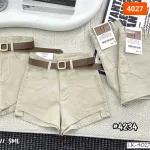 Quần Short Jean Nữ Thêu Logo Không Co Giãn Đứng Form Chuẩn