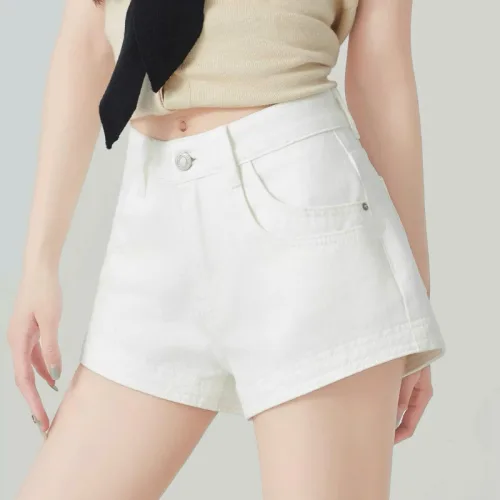 Quần short nữ jean trơn QG295, chất jean không co giãn, đứng form, 5 màu