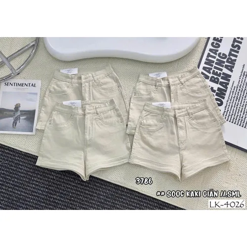Quần short nữ jean trơn QG295, chất jean không co giãn, đứng form, 5 màu