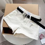 Quần short nữ jean trơn QG295, chất jean không co giãn, đứng form, 5 màu