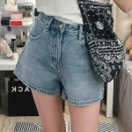 Chuyên sỉ quần Short Jean Trơn Nữ Không Co Giãn Đứng Form Chuẩn Mặc Cực Xinh