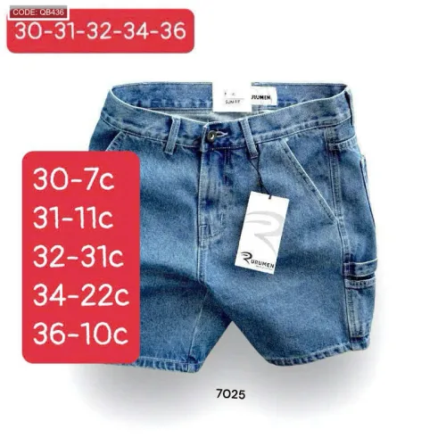 Nguồn hàng sỉ quần Short Jeans Nam Rurumen Cao Cấp Chất Liệu Co Giãn (Có size 36)