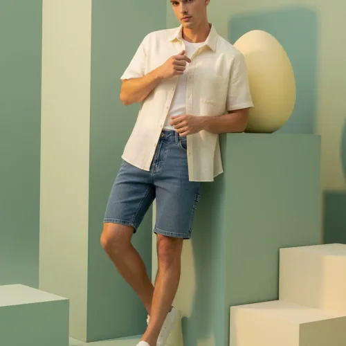 Nguồn hàng sỉ quần Short Jeans Nam Rurumen Cao Cấp Chất Liệu Co Giãn (Có size 36)