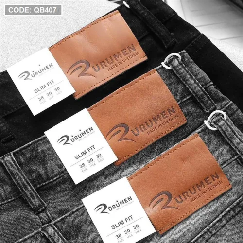 Quần short jeans Rurumen dành cho nam, phối logo cao cấp VNXK (có size 36)