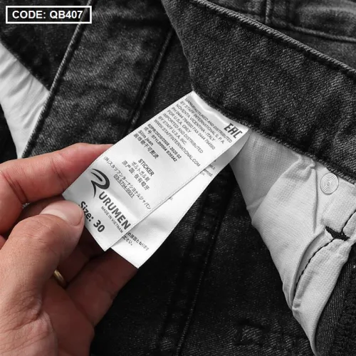 Quần short jeans Rurumen dành cho nam, phối logo cao cấp VNXK (có size 36)