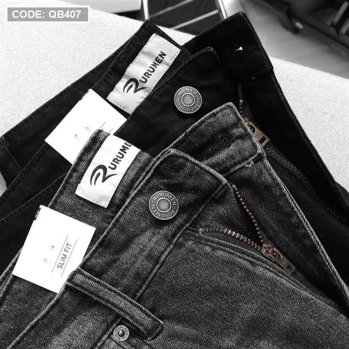 Quần short jeans Rurumen dành cho nam, phối logo cao cấp VNXK (có size 36)