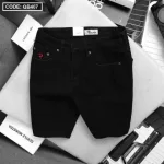 Quần short jeans Rurumen dành cho nam, phối logo cao cấp VNXK (có size 36)