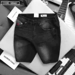 Quần short jeans Rurumen dành cho nam, phối logo cao cấp VNXK (có size 36)