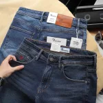 Quần short jeans Rurumen nam màu xanh, hàng VNXK cao cấp