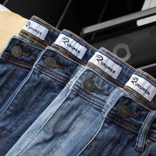 Quần short jeans Rurumen nam màu xanh, hàng VNXK cao cấp