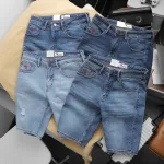Quần short jeans Rurumen nam màu xanh, hàng VNXK cao cấp