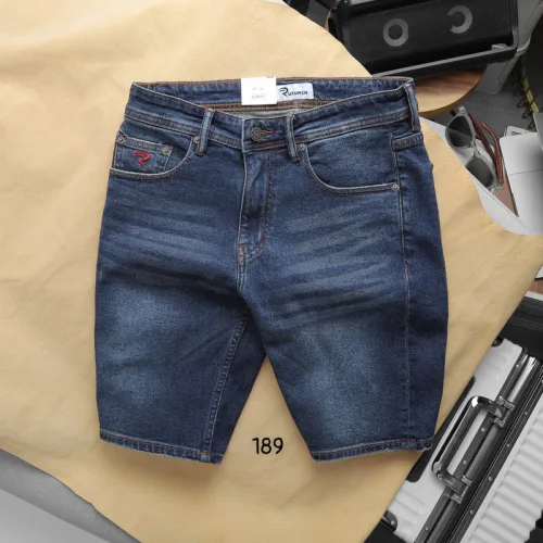 Quần short jeans Rurumen nam màu xanh, hàng VNXK cao cấp