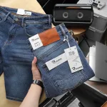 Quần short jeans Rurumen nam màu xanh, hàng VNXK cao cấp