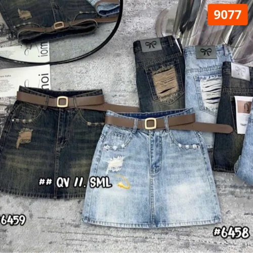 Quần Short Jeans Nữ QG308 Ống Suông, Dáng Bí Ngô, Chất Vải Dày Mềm