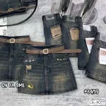 Quần Short Jeans Nữ QG308 Ống Suông, Dáng Bí Ngô, Chất Vải Dày Mềm