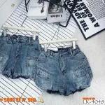 Quần Short Jeans Nữ QG308 Ống Suông, Dáng Bí Ngô, Chất Vải Dày Mềm