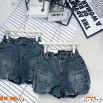 Quần Short Jeans Nữ QG308 Ống Suông, Dáng Bí Ngô, Chất Vải Dày Mềm