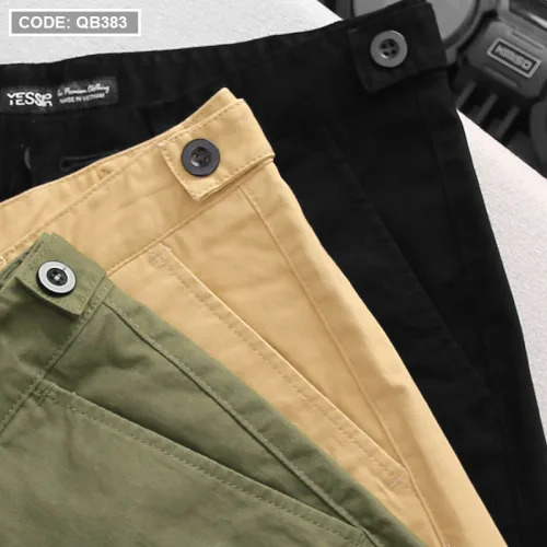 Quần short nam kaki cao cấp phối nút, co giãn, có size 36