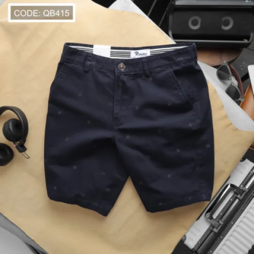 Quần short nam kaki co giãn Rurumen họa tiết nhí QB415
