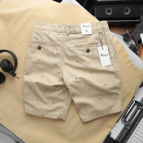 Quần short nam kaki co giãn Rurumen họa tiết nhí QB415