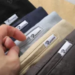Quần short nam kaki co giãn Rurumen họa tiết nhí QB415
