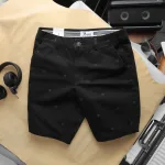 Quần short nam kaki co giãn Rurumen họa tiết nhí QB415