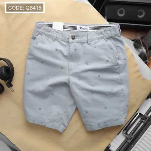 Quần short nam kaki co giãn Rurumen họa tiết nhí QB415
