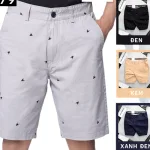 Chuyên sỉ quần short nam kaki in họa tiết đẹp