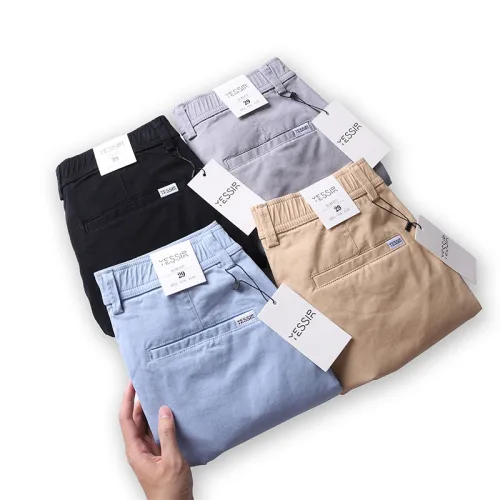 Quần short nam kaki lưng thun co giãn