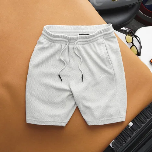 Quần Short Nam Vải Thun Thêu Chữ Boston