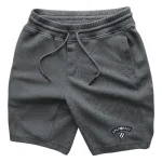 Quần short nam vải thun thêu logo chữ, size 50-80kg