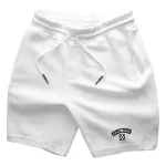 Quần short nam vải thun thêu logo chữ, size 50-80kg