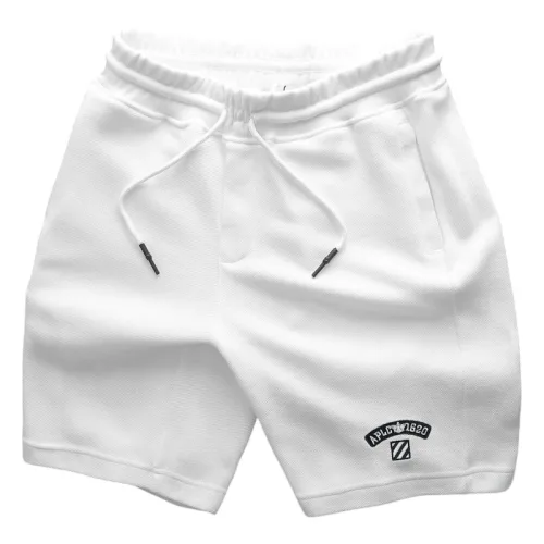 Quần short nam vải thun thêu logo chữ, size 50-80kg