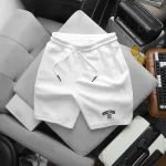 Quần short nam vải thun thêu logo chữ, size 50-80kg