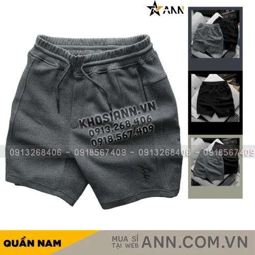 Shop sỉ quần Short Thun Nam Viền Sọc Thêu Logo Chữ
