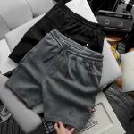 Shop sỉ quần Short Thun Nam Viền Sọc Thêu Logo Chữ
