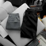 Shop sỉ quần Short Thun Nam Viền Sọc Thêu Logo Chữ