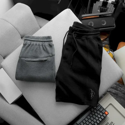 Shop sỉ quần Short Thun Nam Viền Sọc Thêu Logo Chữ