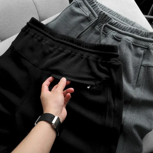 Shop sỉ quần Short Thun Nam Viền Sọc Thêu Logo Chữ