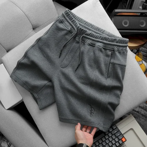 Shop sỉ quần Short Thun Nam Viền Sọc Thêu Logo Chữ