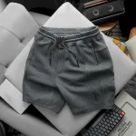 Shop sỉ quần Short Thun Nam Viền Sọc Thêu Logo Chữ