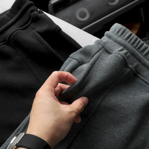Shop sỉ quần Short Thun Nam Viền Sọc Thêu Logo Chữ