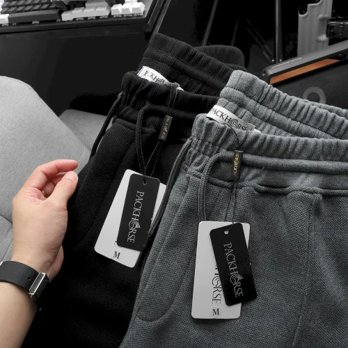 Shop sỉ quần Short Thun Nam Viền Sọc Thêu Logo Chữ