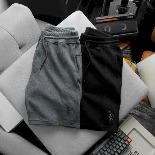 Shop sỉ quần Short Thun Nam Viền Sọc Thêu Logo Chữ
