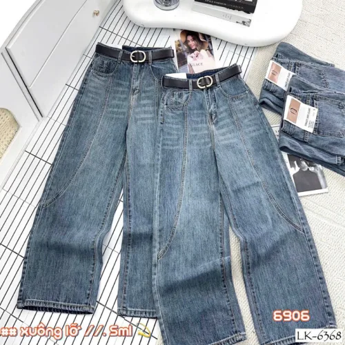 Chỗ sỉ quần Suông Nữ - Quần Jeans Suông Rách Nữ Chất Liệu Vải Dày Mềm Không Co Giãn - Nhiều Mẫu Đẹp