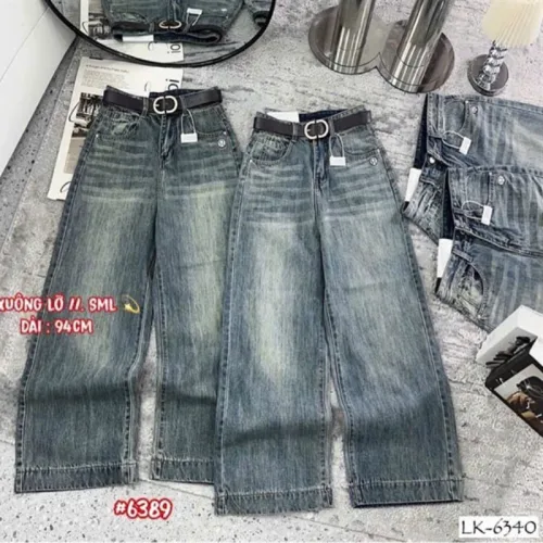 Chỗ sỉ quần Suông Nữ - Quần Jeans Suông Rách Nữ Chất Liệu Vải Dày Mềm Không Co Giãn - Nhiều Mẫu Đẹp